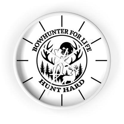 Bowhunter for Life Wall Clock - Perfect Gift for Hunting Enthusiasts, Lodge Decor, Outdoor Life, Rustic Home