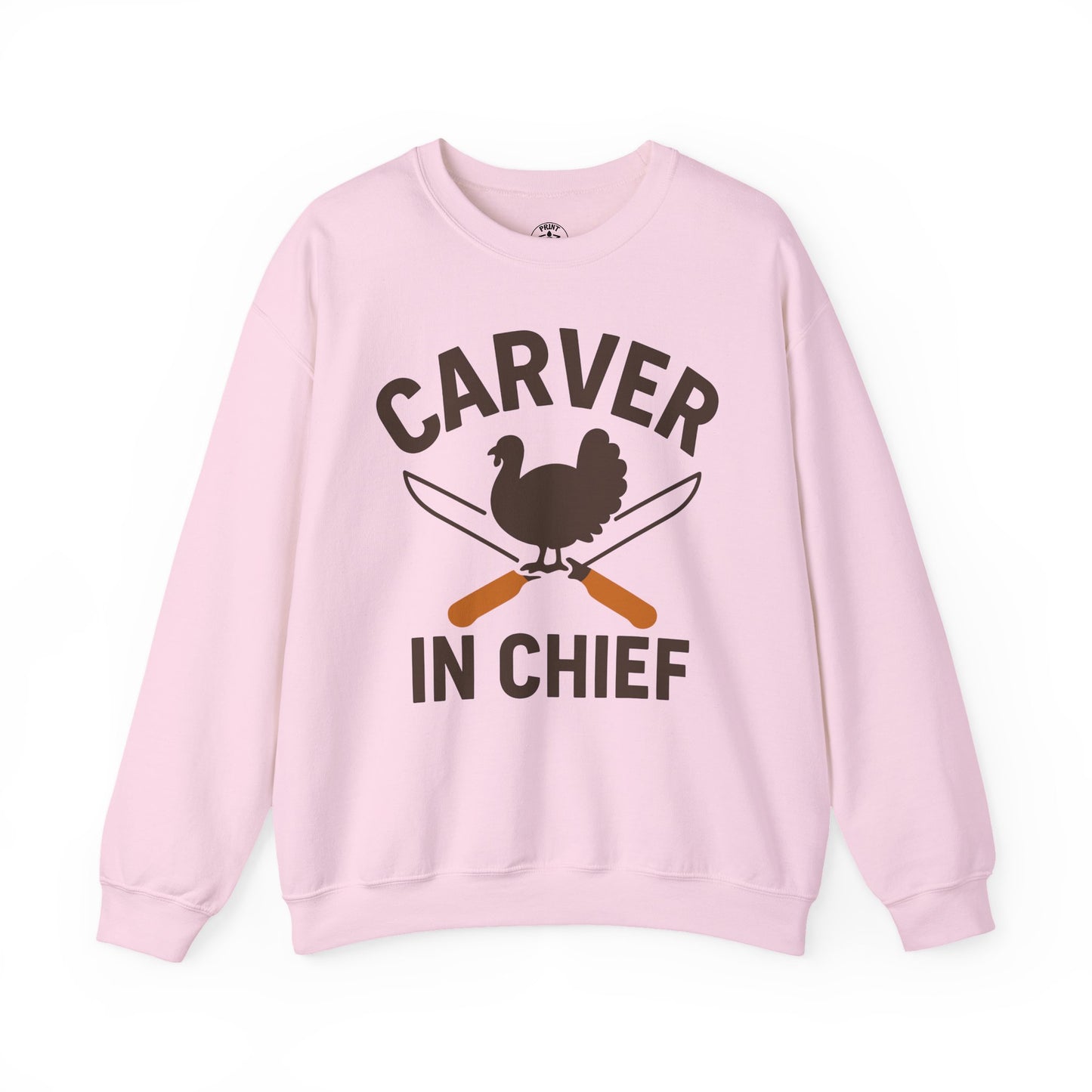 Carver In Chief Unisex Sweatshirt | Funny Thanksgiving Gift, Crewneck, Holiday Apparel, Family Gathering Outfit