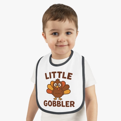 Little Gobbler Baby Bib | Cute Infant Bib, Holiday Gift, Toddler Bib, Thanksgiving Outfit, Baby Shower Gift