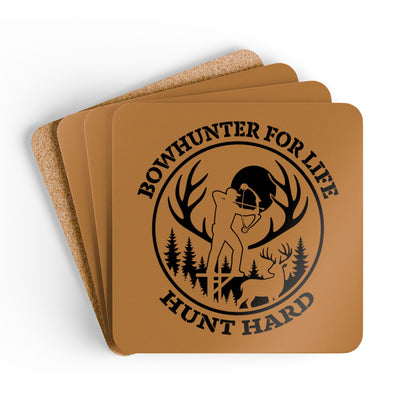 Bowhunter for Life Coaster Set | Rustic Home Decor, Gift for Hunters, Bar Accessory, Adventure Enthusiasts