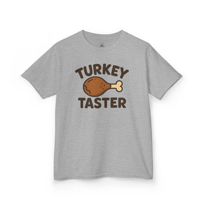 Turkey Taster Youth Unisex T-Shirt | Fun Holiday Shirt, Thanksgiving Gift, Family Gathering Outfit, Cute Kids Clothing
