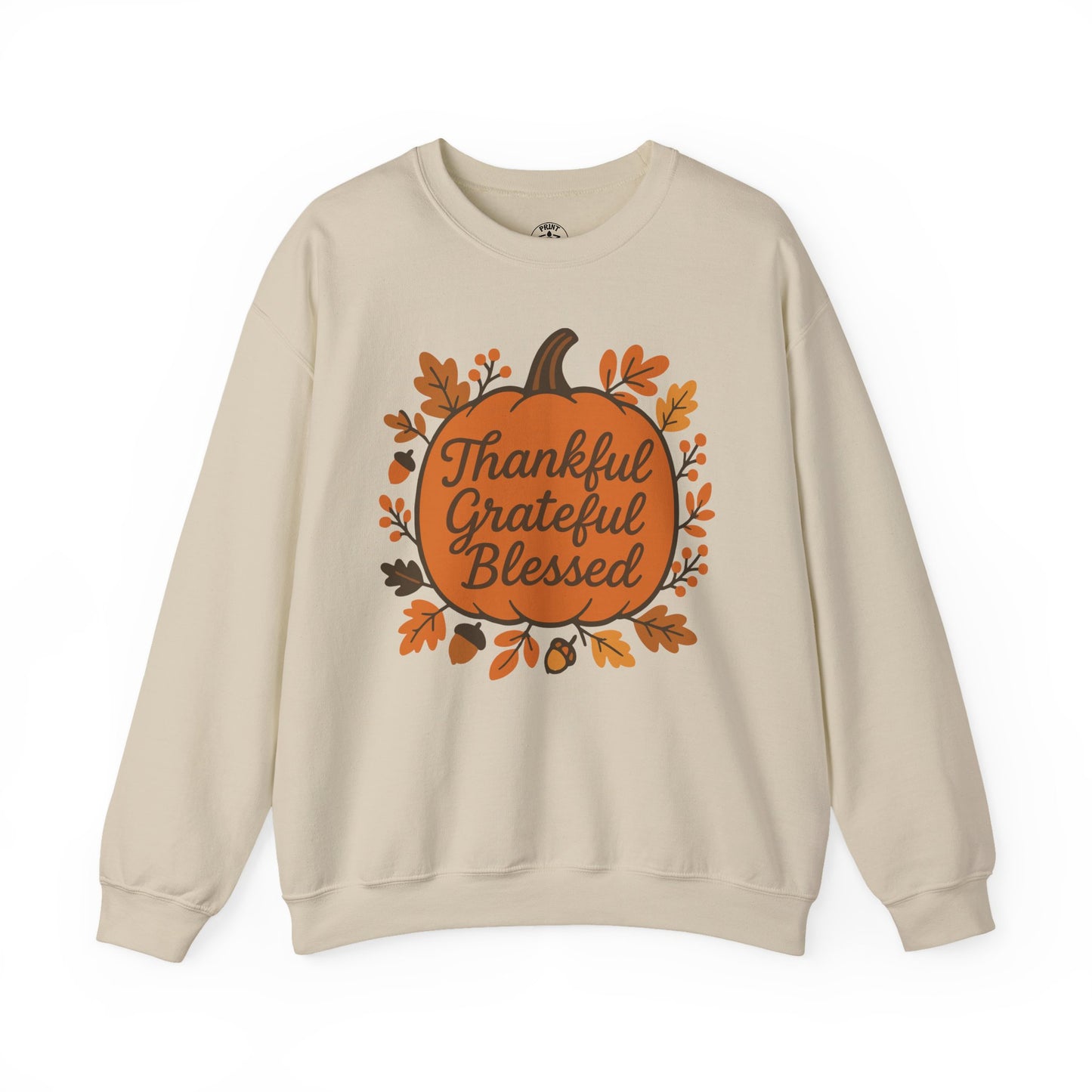 Thankful Grateful Blessed Sweatshirt | Cozy Fall Crewneck, Autumn Style, Thanksgiving Gift, Unisex Casual Wear