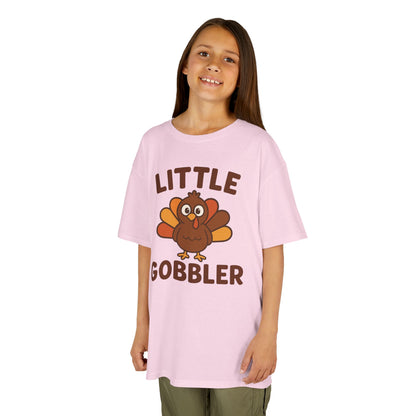 Little Gobbler Youth Unisex T-Shirt | Thanksgiving Kids Tee, Fall Family Fun Tee, Holiday Gift for Kids, Cute Thanksgiving Apparel