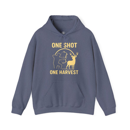 One Shot One Harvest Unisex Hoodie | Great for Outdoor Lovers, Gift for Hunters, Cozy Fall Apparel