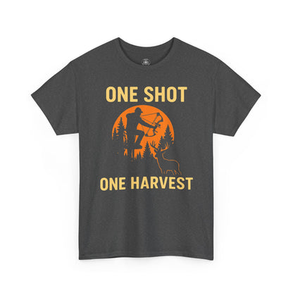 Hunting Tribute Tee, Outdoor Lifestyle Shirt, Gift for Hunters, Fall Harvest Apparel, One Shot One Harvest Design
