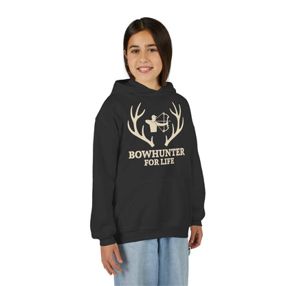 Bowhunter For Life Youth Unisex Hoodie | Perfect for Young Archers, Great for Gift Giving, Outdoor Adventures, Hunting Trips