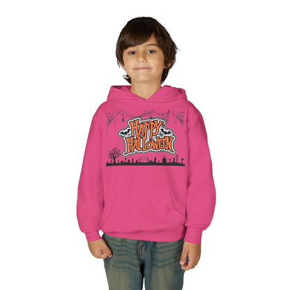Halloween Youth Hoodie, Cozy Sweatshirt for Kids, Fun Fall Apparel, Spooky Season Hoodie, Trick or Treat Gift