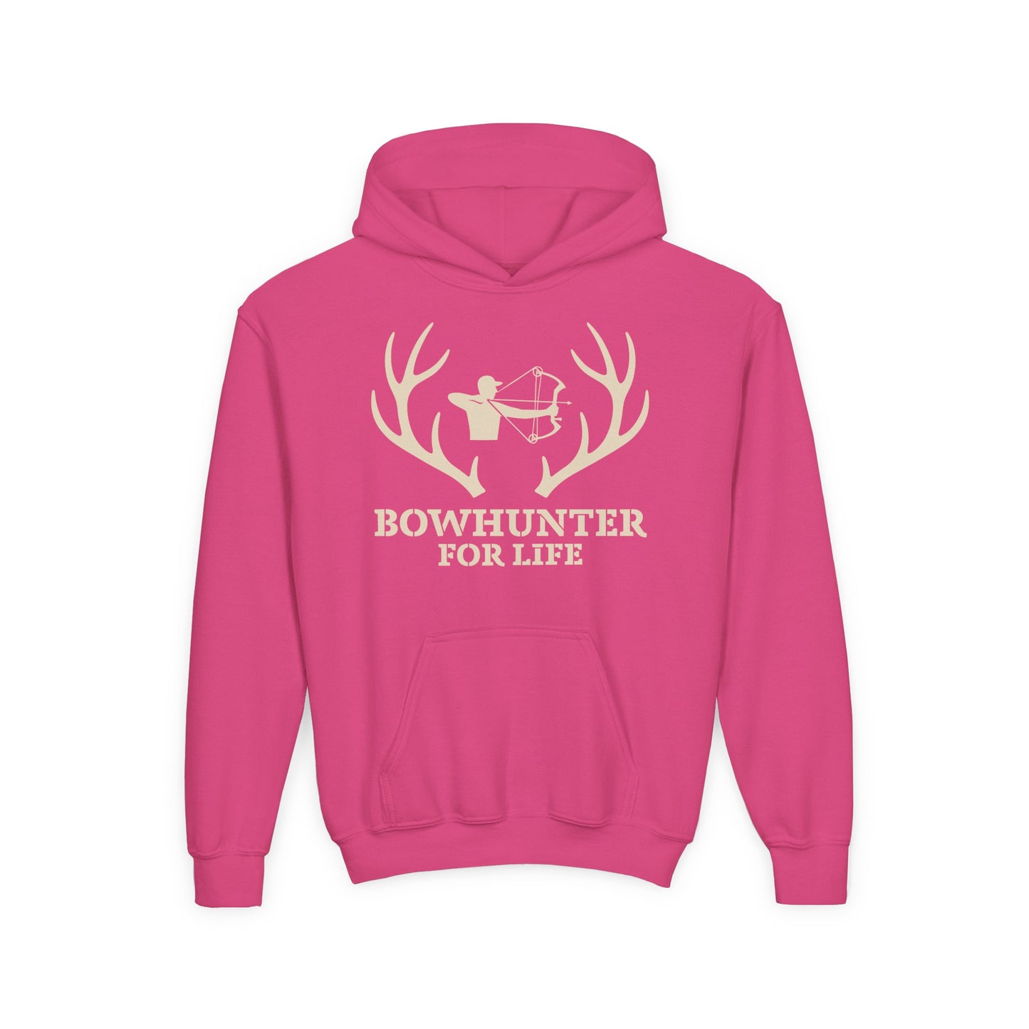 Bowhunter For Life Youth Unisex Hoodie | Perfect for Young Archers, Great for Gift Giving, Outdoor Adventures, Hunting Trips
