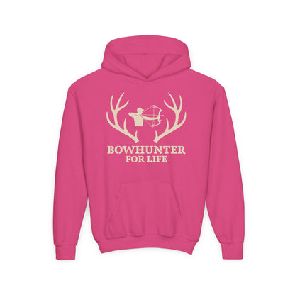 Bowhunter For Life Youth Unisex Hoodie | Perfect for Young Archers, Great for Gift Giving, Outdoor Adventures, Hunting Trips