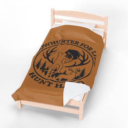 Cozy Bowhunter Plush Blanket - Perfect for Hunting Enthusiasts, Outdoor Adventures, Gifts for Him, Camping Essentials, Rustic Home Decor