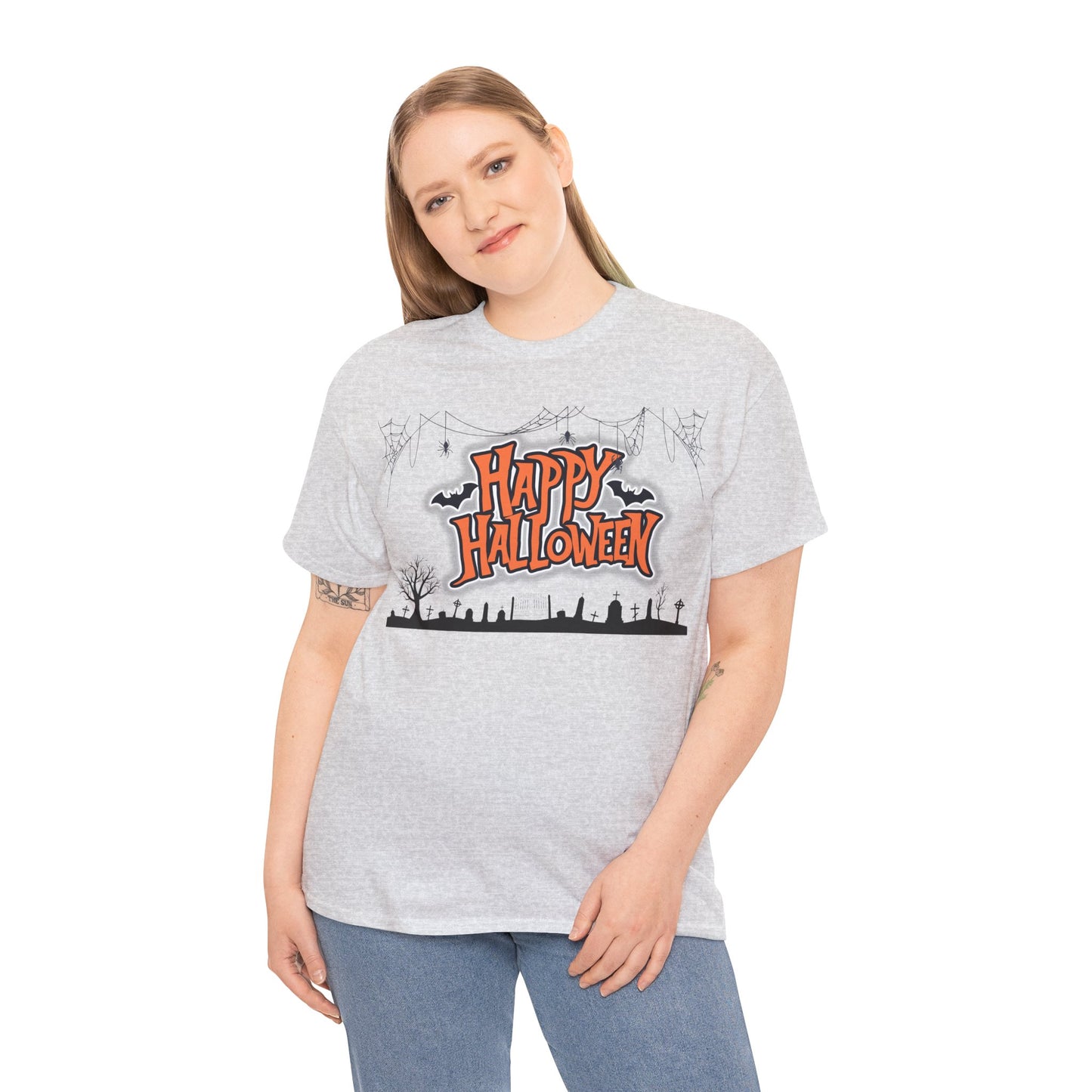 Halloween Unisex Heavy Cotton Tee, Spooky Tee, Halloween Costume, Unisex T-Shirt, Trick or Treat Shirt, Fall Apparel