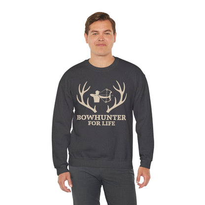Bowhunter for Life Sweatshirt | Unisex Heavy Blend Crewneck | Perfect Gift for Hunters, Outdoor Enthusiasts, Archery Lovers