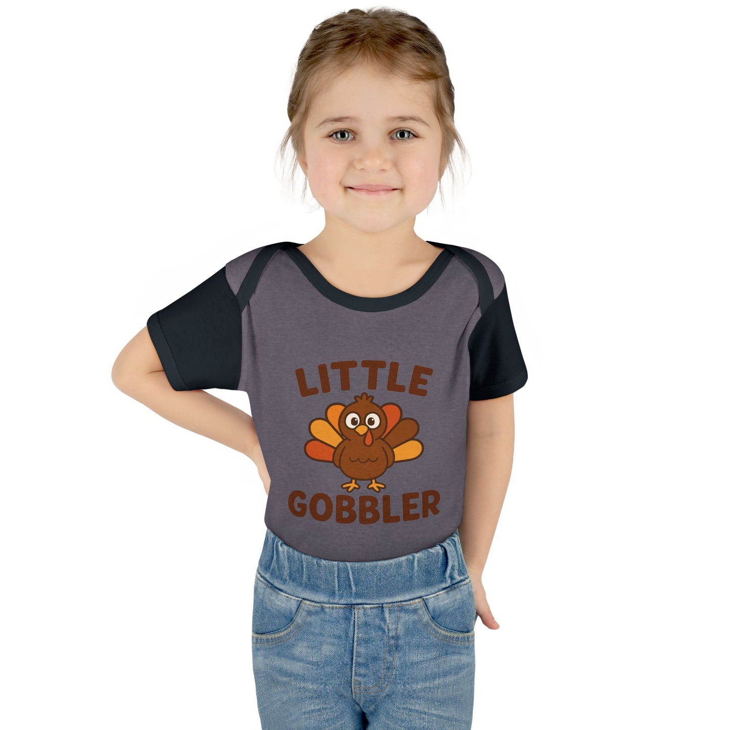 Little Gobbler Infant Unisex Onesie | Baby Clothes, Fall Fashion, Holiday Outfit, Cute Baby Gift, Turkey Onesie