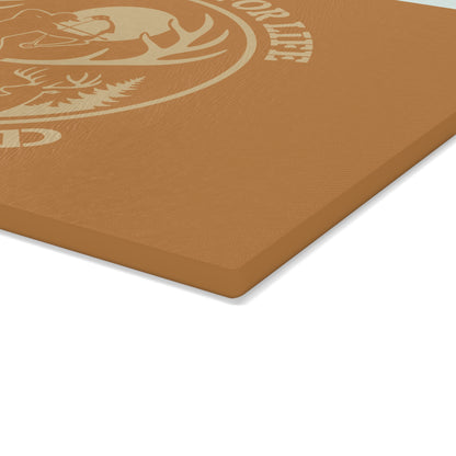 Bowhunter for Life Glass Cutting Board | Unique Kitchen Gift, Outdoor Enthusiasts, Rustic Decor, Personalized Cooking