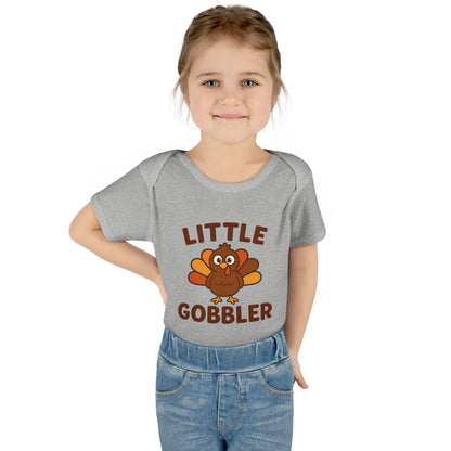 Little Gobbler Infant Unisex Onesie | Baby Clothes, Fall Fashion, Holiday Outfit, Cute Baby Gift, Turkey Onesie