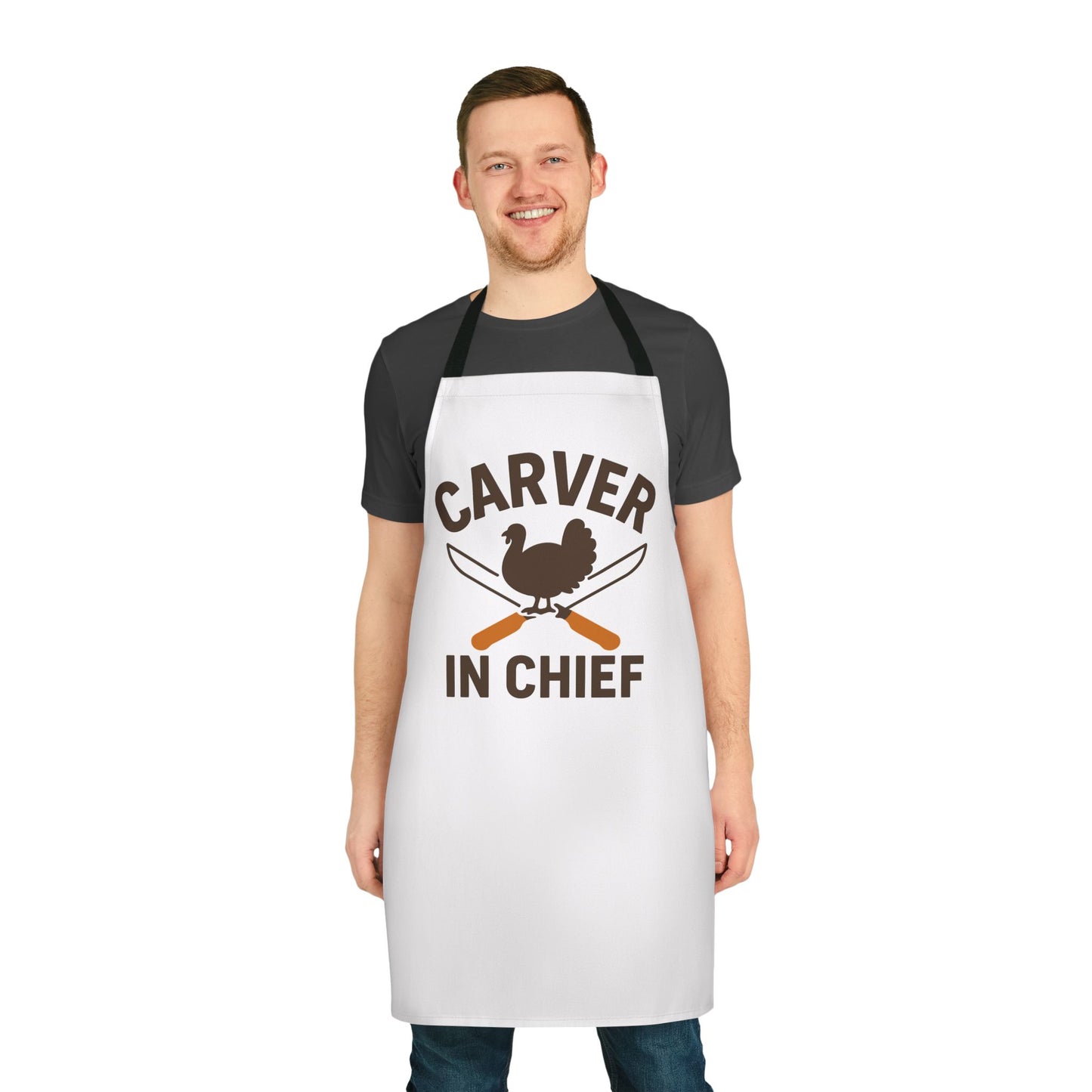 Chef Apron - Carver in Chief, Kitchen Gift, Grilling Accessory, BBQ Apron, Culinary Humor, Holiday Cooking