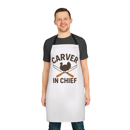 Chef Apron - Carver in Chief, Kitchen Gift, Grilling Accessory, BBQ Apron, Culinary Humor, Holiday Cooking