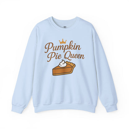 Pumpkin Pie Queen Crewneck Sweatshirt, Cozy Fall Sweatshirt, Thanksgiving Apparel, Funny Sweatshirt for Women, Gift for Baking Lovers