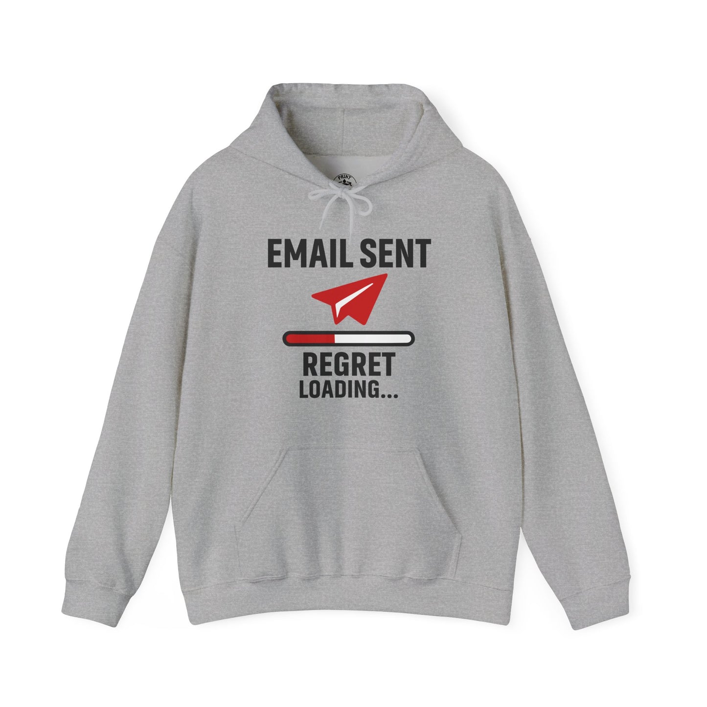 Email Sent Regret Loading Unisex Hoodie | Funny Hooded Sweatshirt for Tech Lovers, Gift for Office Humor