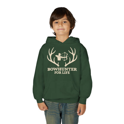Bowhunter For Life Youth Unisex Hoodie | Perfect for Young Archers, Great for Gift Giving, Outdoor Adventures, Hunting Trips