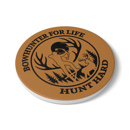 Bowhunter Ceramic Coaster, Rustic Home Decor, Hunting Gift, Nature Lovers, Unique Drinkware, Wildlife Enthusiast