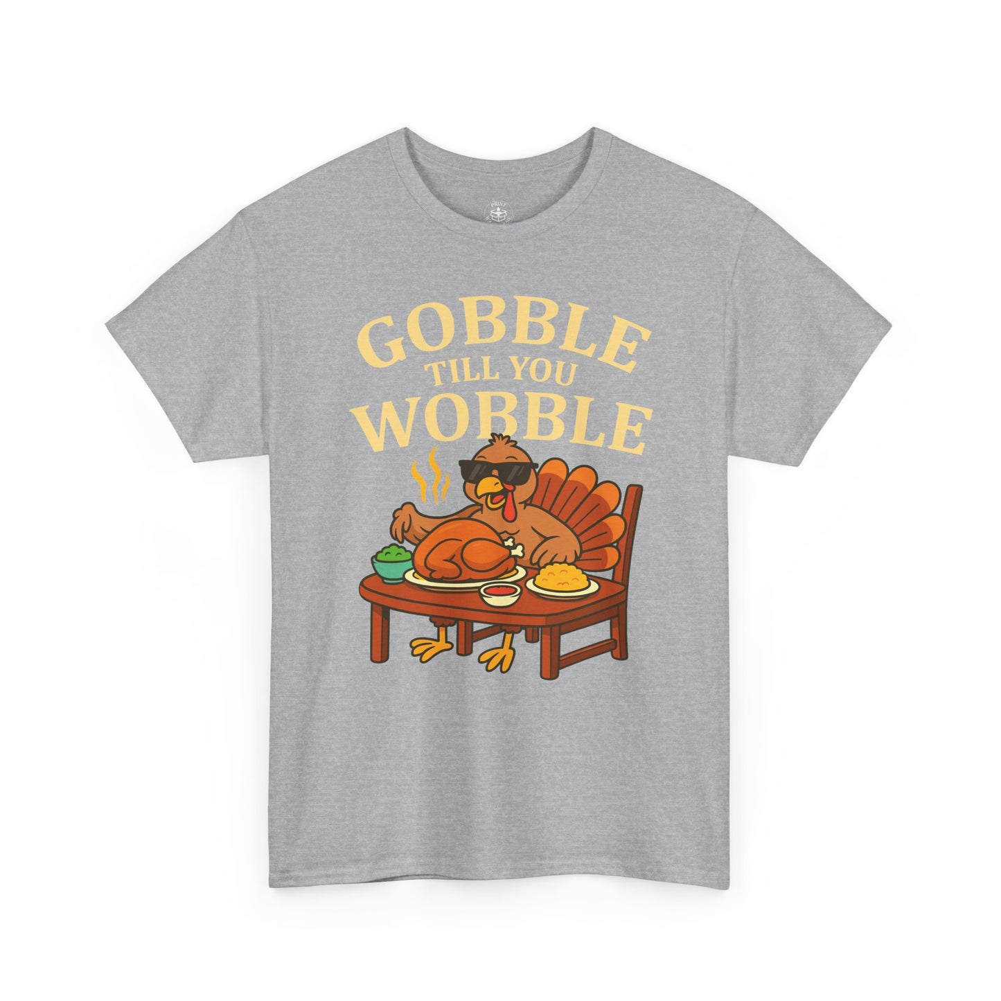 Funny Thanksgiving Tee - Gobble Till You Wobble, Fall Apparel, Thanksgiving Gift, Family Gathering Shirt, Autumn Humor T-Shirt