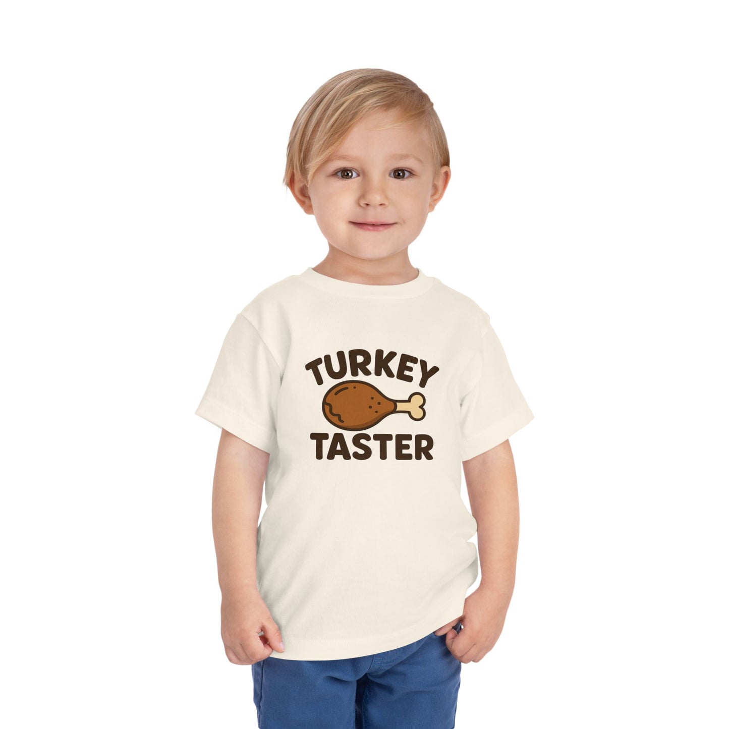 Turkey Taster Toddler Unisex T-Shirt | Fun Holiday Shirt, Thanksgiving Apparel, Gift for Kids, Cute Foodie Outfit