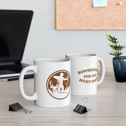 Bowhunter for Life Coffee Mug | Perfect for Outdoor Enthusiasts, Coffee Lovers, and Camping