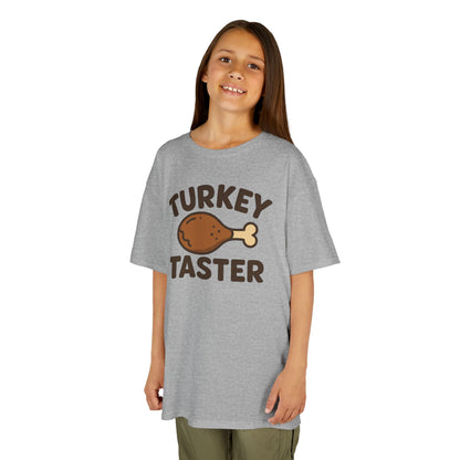 Turkey Taster Youth Unisex T-Shirt | Fun Holiday Shirt, Thanksgiving Gift, Family Gathering Outfit, Cute Kids Clothing