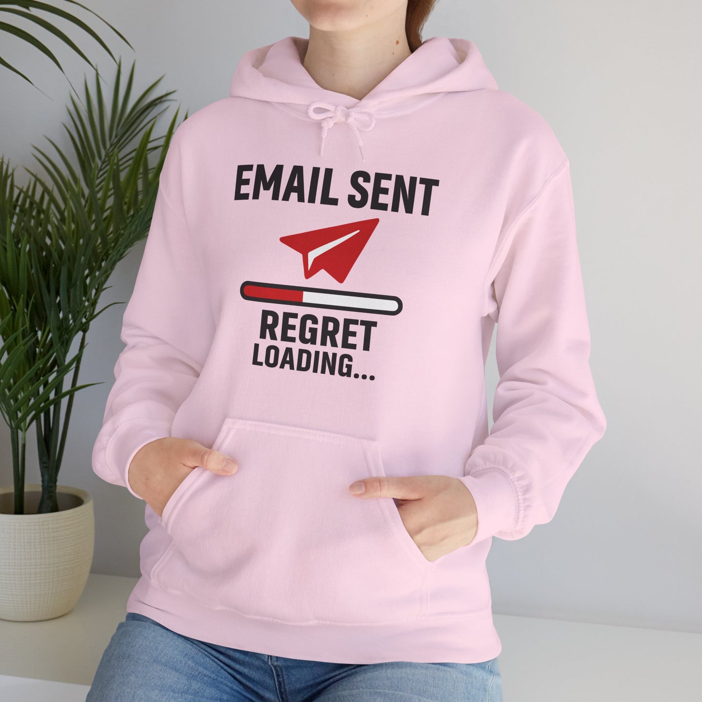 Email Sent Regret Loading Unisex Hoodie | Funny Hooded Sweatshirt for Tech Lovers, Gift for Office Humor
