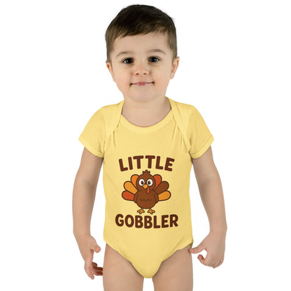 Little Gobbler Infant Unisex Onesie | Baby Clothes, Fall Fashion, Holiday Outfit, Cute Baby Gift, Turkey Onesie