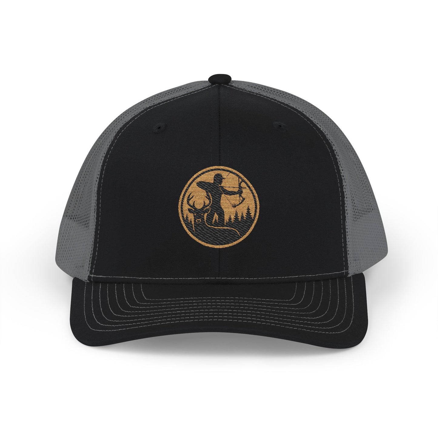 Hunting Theme Embroidered Snapback Trucker Cap | Stylish Outdoor Hat for Adventure Lovers, Perfect Gift for Birthdays, Events