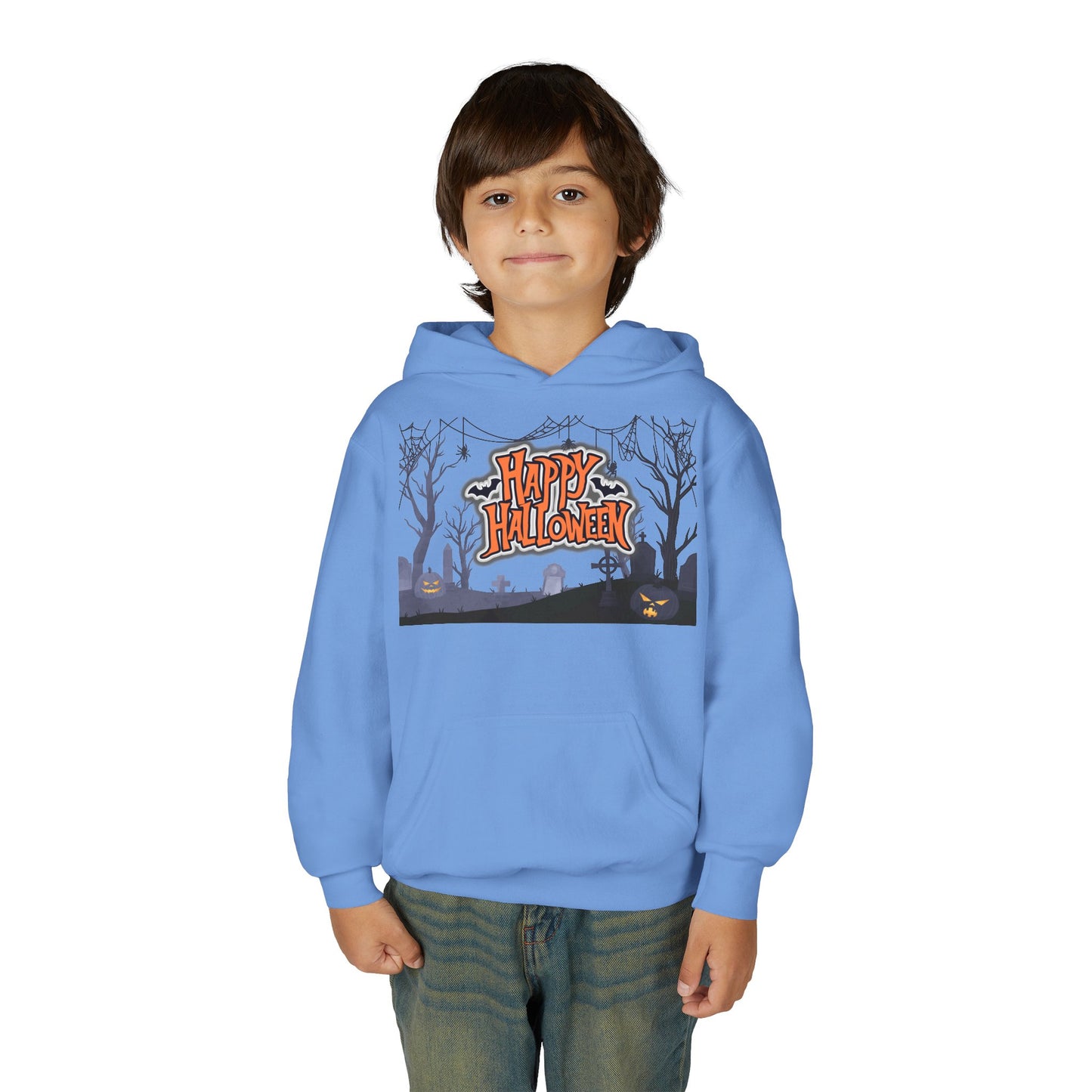 Youth Halloween Sweatshirt - Cozy Fall Apparel, Spooky Season Gift, Kids Hoodie, Holiday Celebration Wear, Trick or Treat Outfit