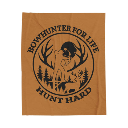 Cozy Bowhunter Plush Blanket - Perfect for Hunting Enthusiasts, Outdoor Adventures, Gifts for Him, Camping Essentials, Rustic Home Decor