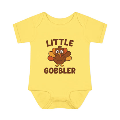 Little Gobbler Infant Unisex Onesie | Baby Clothes, Fall Fashion, Holiday Outfit, Cute Baby Gift, Turkey Onesie