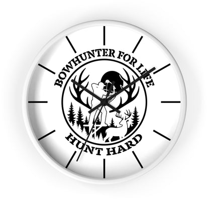 Bowhunter for Life Wall Clock - Perfect Gift for Hunting Enthusiasts, Lodge Decor, Outdoor Life, Rustic Home