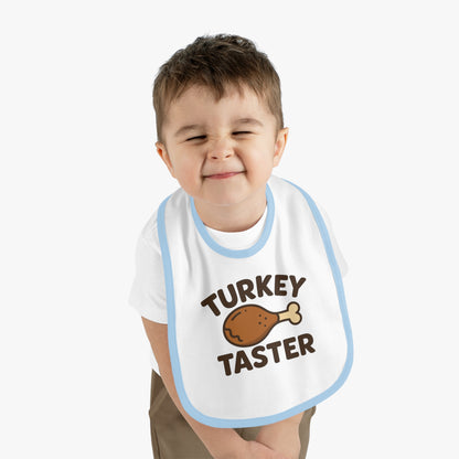 Turkey Taster Baby Bib | Thanksgiving Baby Bib, Holiday Infant Bib, Baby Shower Gift, Toddler Feeding Accessory