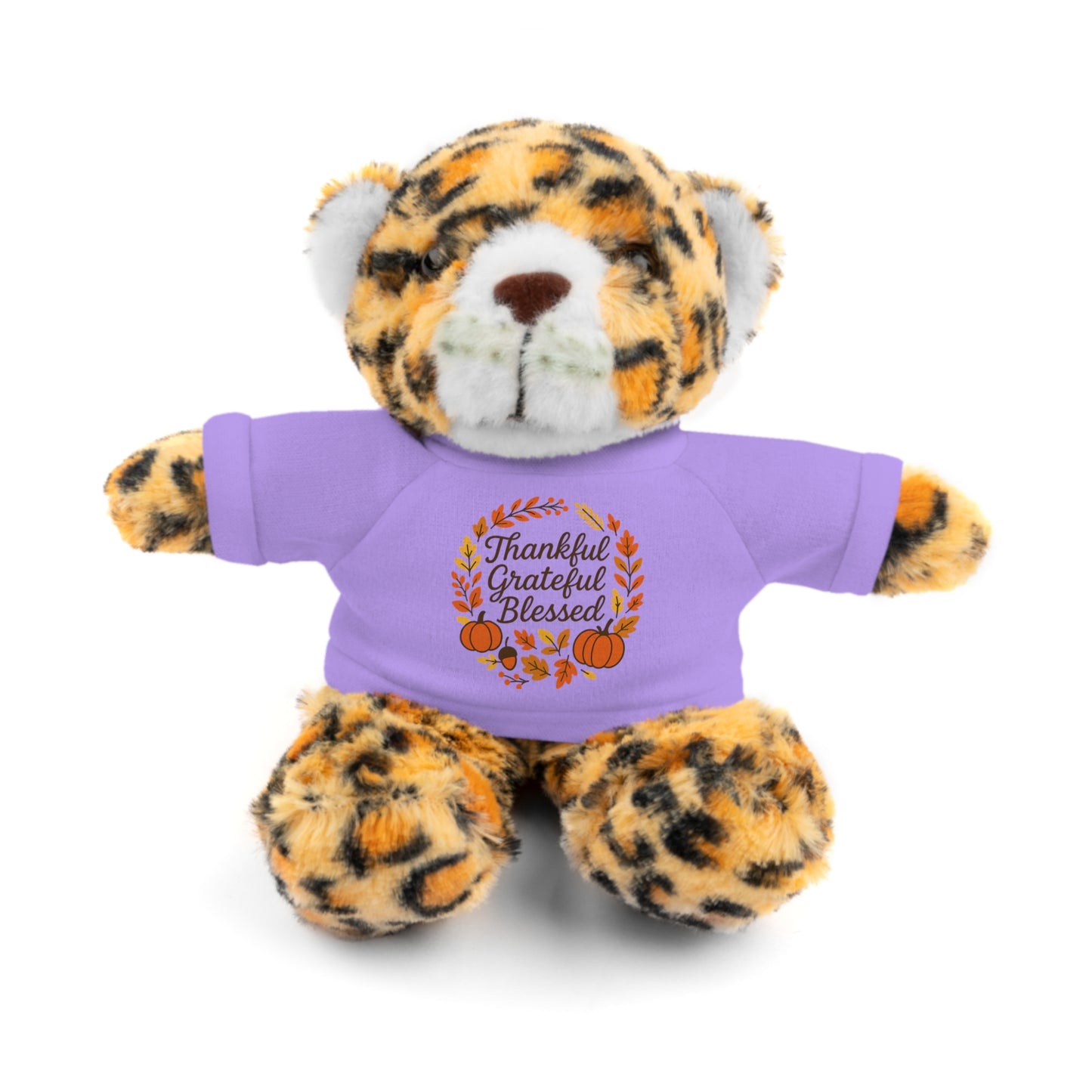 Stuffed Animals with Thankful, Grateful, Blessed Custom Printed Tee