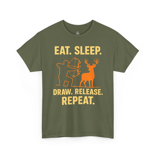 Eat Sleep Draw Release Repeat Unisex T-Shirt | Perfect for Outdoor Lovers, Gifts for Adventurers