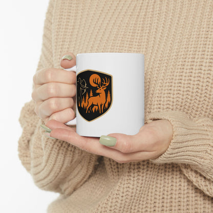 Hunting Enthusiast Ceramic Mug - Perfect Gift for Outdoor Lovers, Coffee Lover, Hunter Decor, 11oz, 15oz Capacity, Unique Hunter's Gift