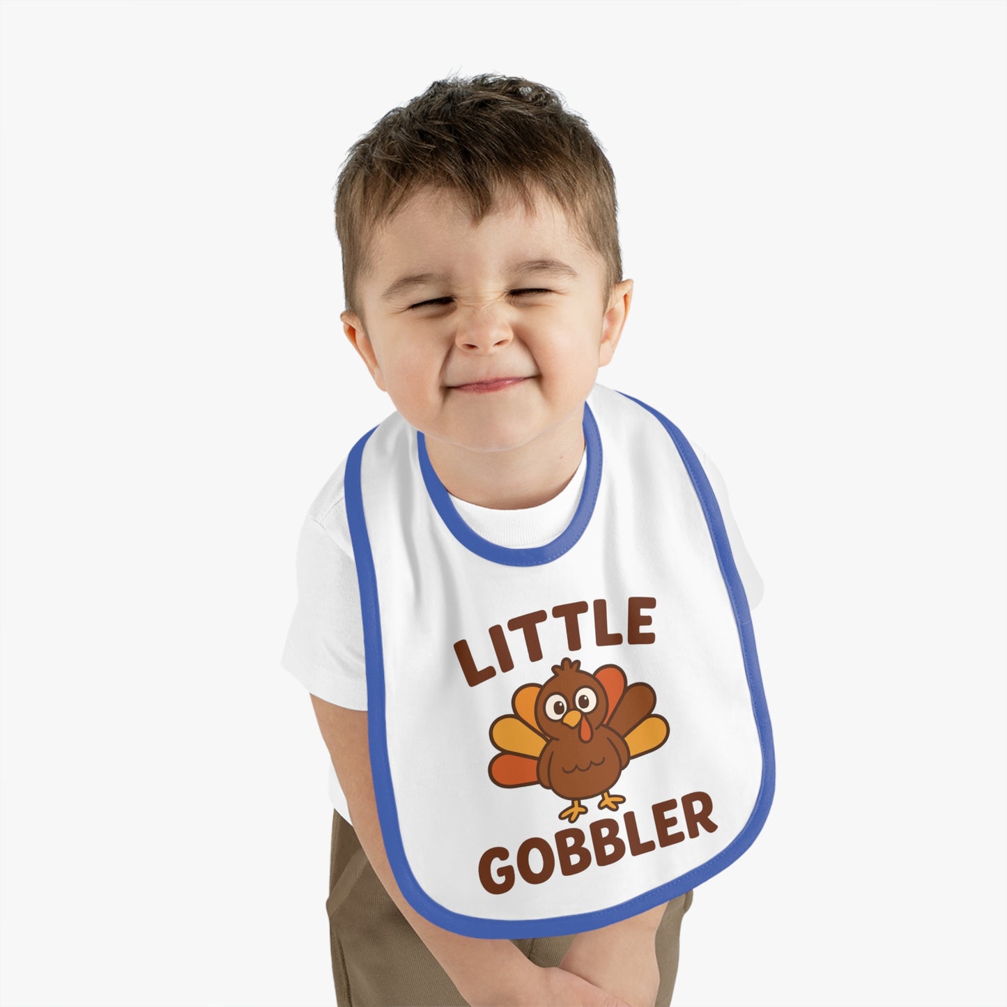 Little Gobbler Baby Bib | Cute Infant Bib, Holiday Gift, Toddler Bib, Thanksgiving Outfit, Baby Shower Gift