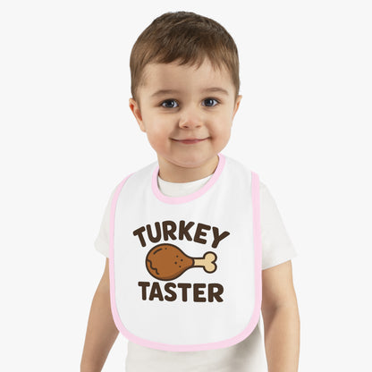 Turkey Taster Baby Bib | Thanksgiving Baby Bib, Holiday Infant Bib, Baby Shower Gift, Toddler Feeding Accessory