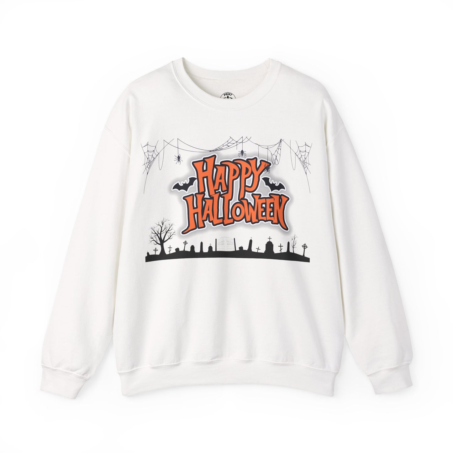 Happy Halloween Unisex Crewneck Sweatshirt, Fall Fashion, Halloween Attire, Cozy Sweatshirt, Spooky Season Apparel