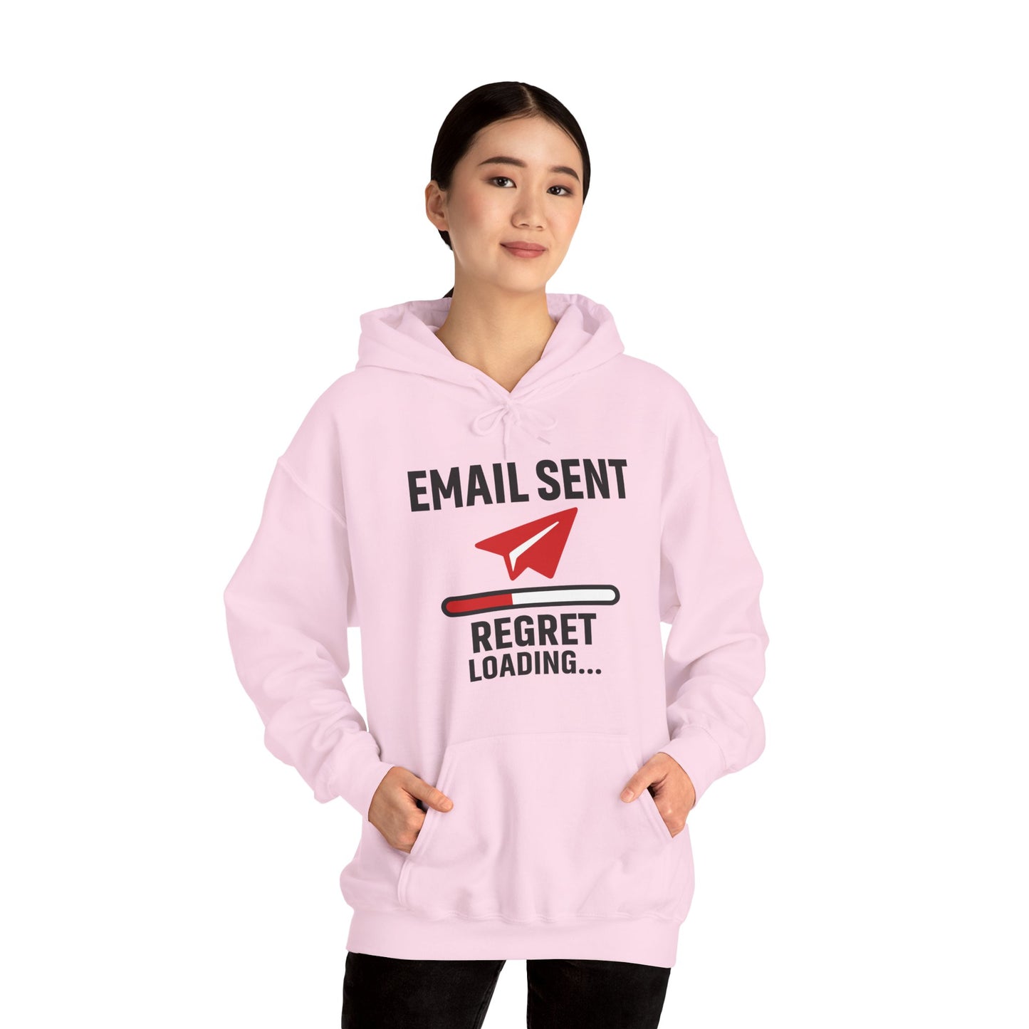 Email Sent Regret Loading Unisex Hoodie | Funny Hooded Sweatshirt for Tech Lovers, Gift for Office Humor