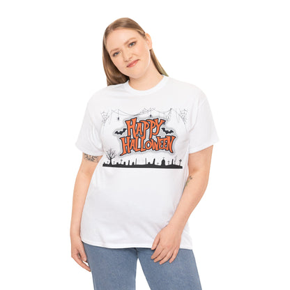 Halloween Unisex Heavy Cotton Tee, Spooky Tee, Halloween Costume, Unisex T-Shirt, Trick or Treat Shirt, Fall Apparel
