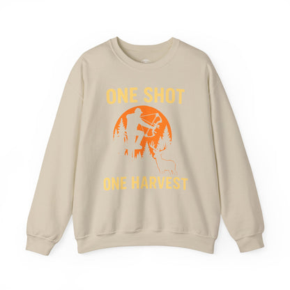 One Shot One Harvest Unisex Sweatshirt | Gift for Hunters, Outdoor Apparel, Fall Outfit, Harvest Season Sweatshirt