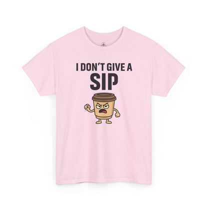Coffee Cup Guy I Don't Give a Sip Unisex T-Shirt | Gift for Coffee Lovers, Humorous T-Shirt, Casual Office Wear