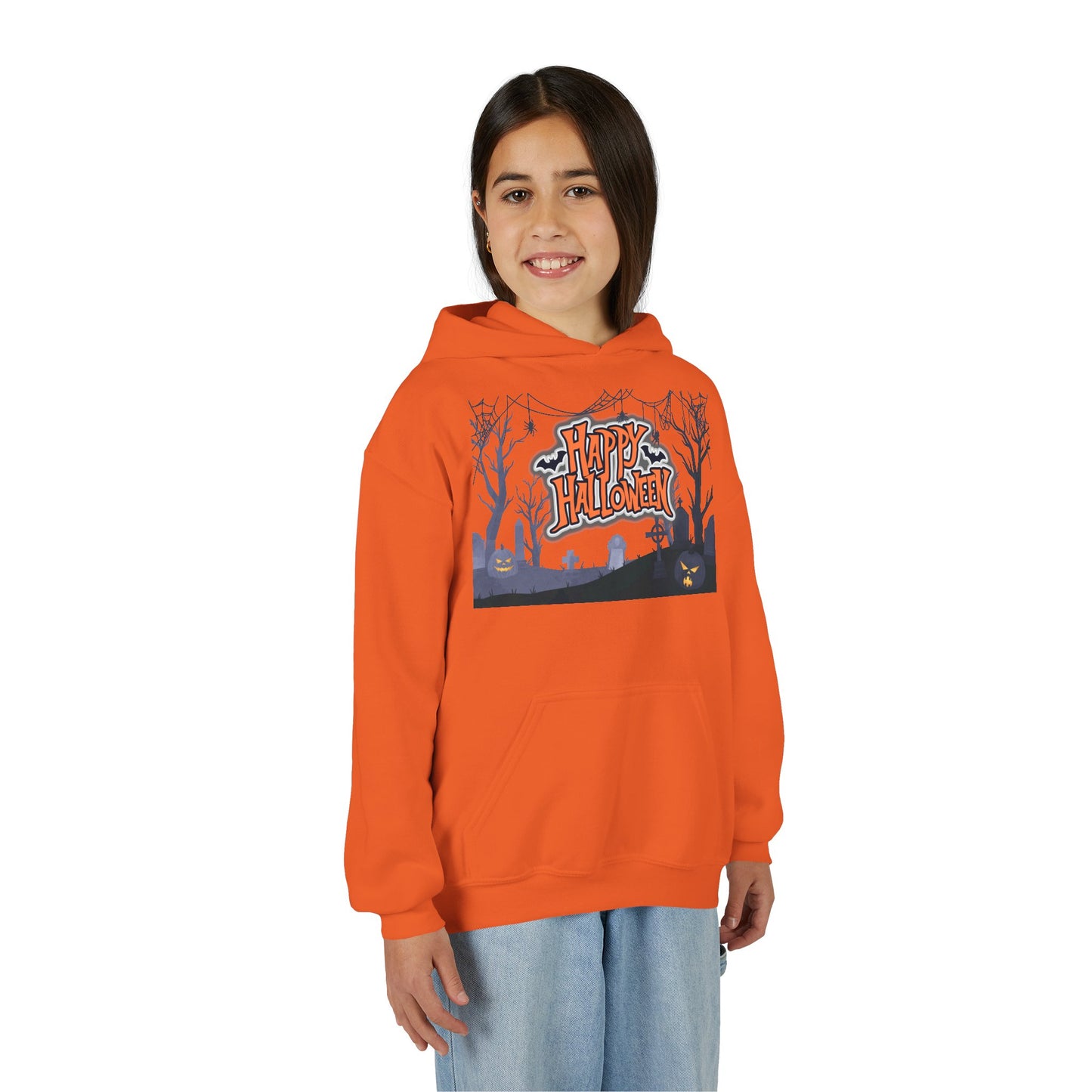 Youth Halloween Sweatshirt - Cozy Fall Apparel, Spooky Season Gift, Kids Hoodie, Holiday Celebration Wear, Trick or Treat Outfit