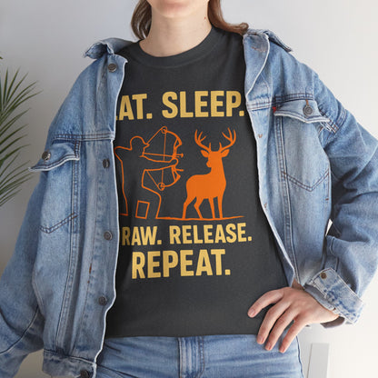 Eat Sleep Draw Release Repeat Unisex T-Shirt | Perfect for Outdoor Lovers, Gifts for Adventurers