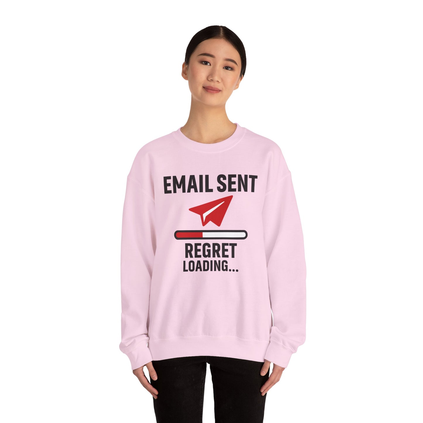 Email Sent Regret Loading Unisex Sweatshirt | Crewneck, Funny Gift for Email Lovers, Casual Style, Perfect for Office Wear or Gift